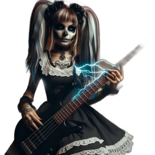 dress, robot, staff, weapon transparent PNG cut-out