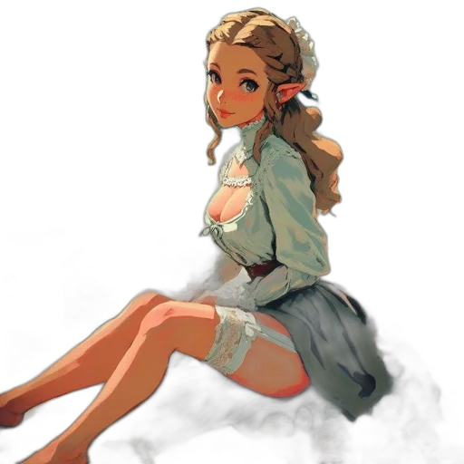 dress, staff, concept art, fantasy art transparent PNG cut-out