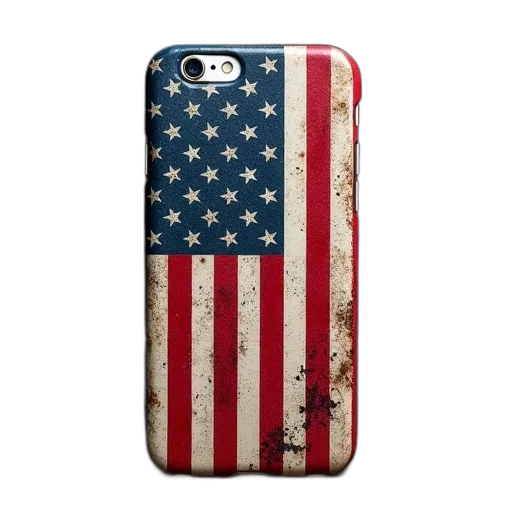 american, flag, iphone, case transparent PNG cut-out