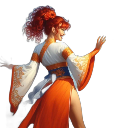 dress, staff, concept art, fantasy art transparent PNG cut-out