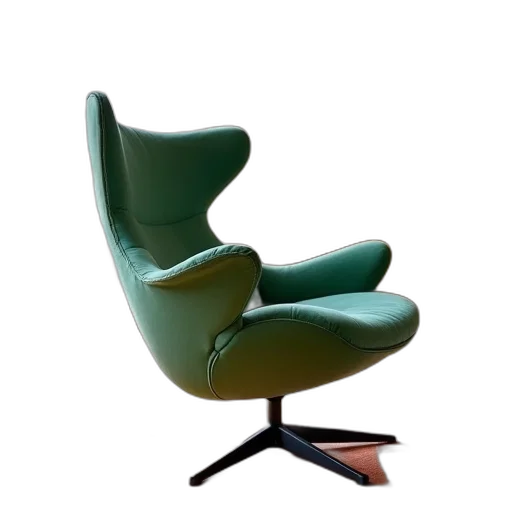 furniture, 3d render, green, modern transparent PNG cut-out