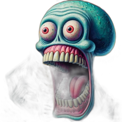 creature, face, mask, staff transparent PNG cut-out