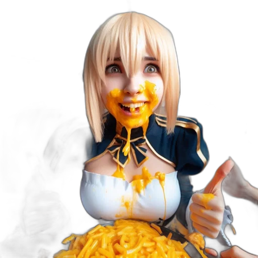 food, dress, robot, 3d render transparent PNG cut-out