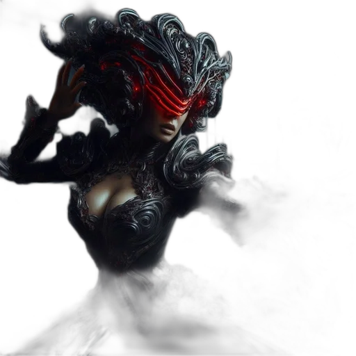dragon, creature, mask, hair transparent PNG cut-out