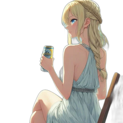 dress, bottle, jewelry, face transparent PNG cut-out