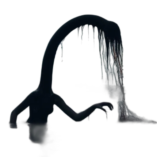 hair, creature, staff, mask transparent PNG cut-out