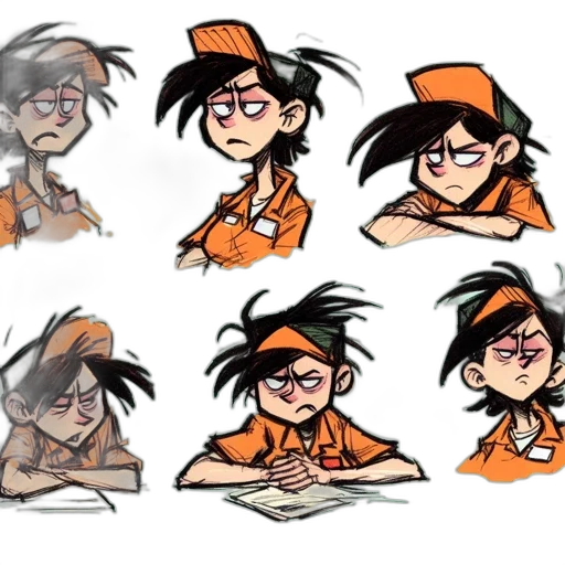 concept art, cartoon, comic book art, anime transparent PNG cut-out