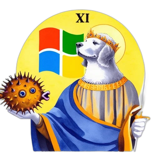 crown, staff, animal, robot transparent PNG cut-out