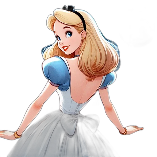 dress, crown, staff, cartoon transparent PNG cut-out