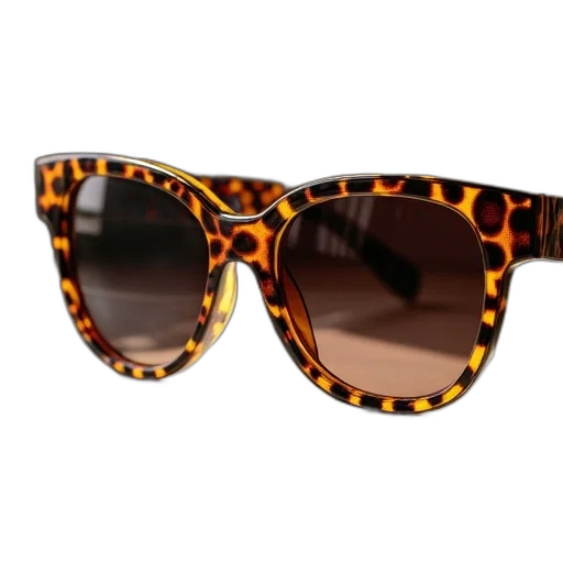 model, leopard, sunglasses, shape transparent PNG cut-out
