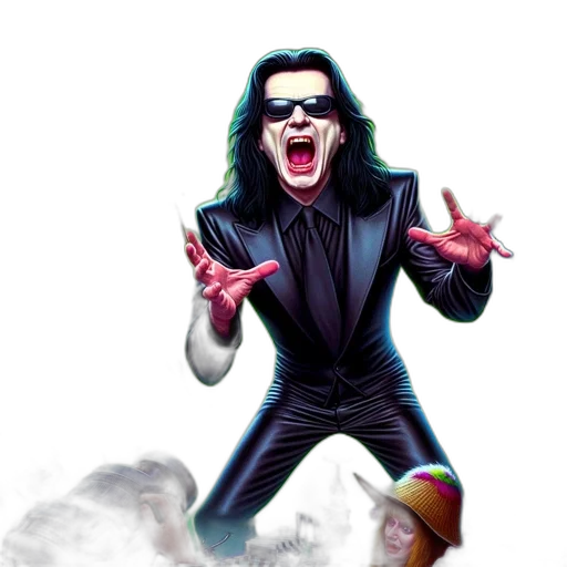 comic book art, concept art, cartoon, photorealistic transparent PNG cut-out
