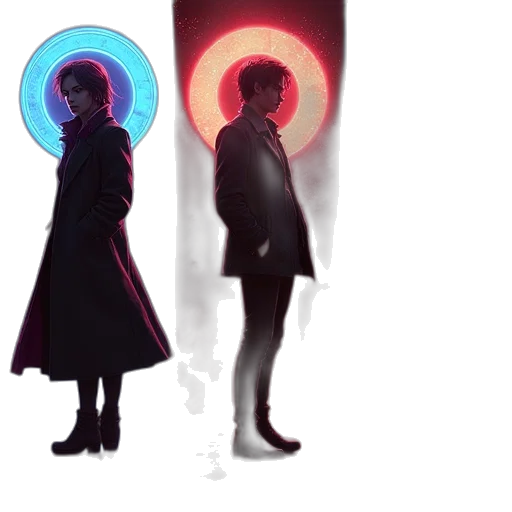 jacket, umbrella, dress, concept art transparent PNG cut-out