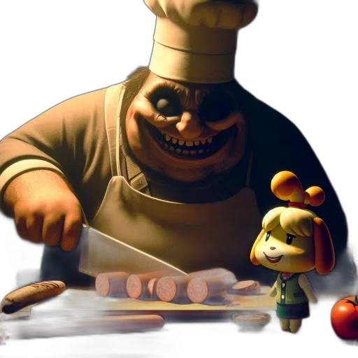food, staff, concept art, 3d render transparent PNG cut-out