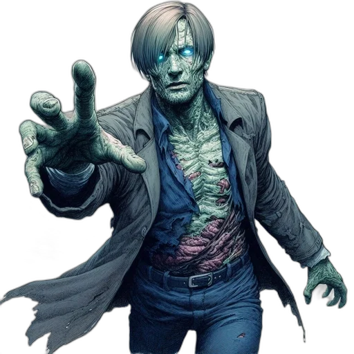 jacket, creature, comic book art, concept art transparent PNG cut-out