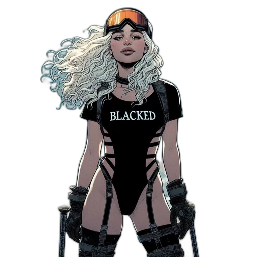 comic book art, concept art, cyberpunk, cartoon transparent PNG cut-out