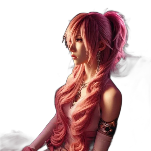 dress, dragon, hair, fantasy art transparent PNG cut-out