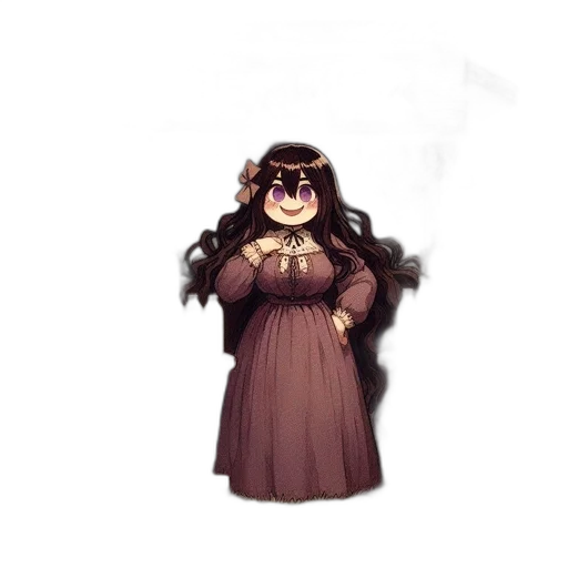 dress, staff, creature, crown transparent PNG cut-out