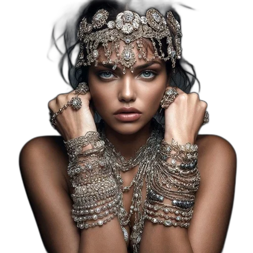 jewelry, crown, dress, face transparent PNG cut-out