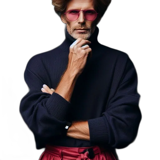 jacket, face, staff, hair transparent PNG cut-out