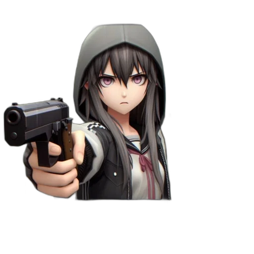 weapon, jacket, animal, face transparent PNG cut-out