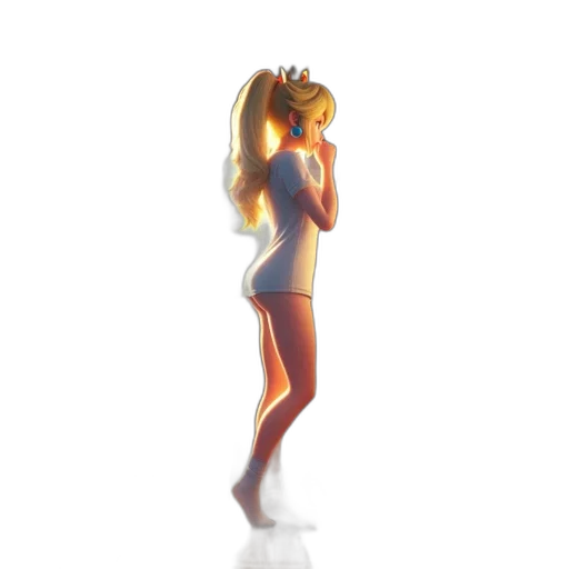 dress, hair, mask, staff transparent PNG cut-out