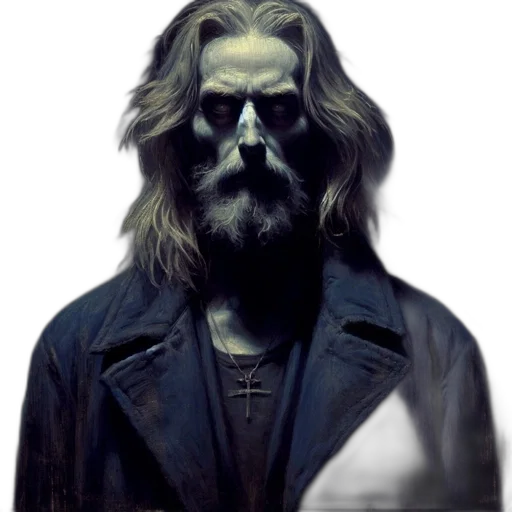 jacket, face, mask, hair transparent PNG cut-out