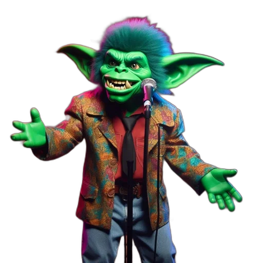 staff, creature, jacket, 3d render transparent PNG cut-out