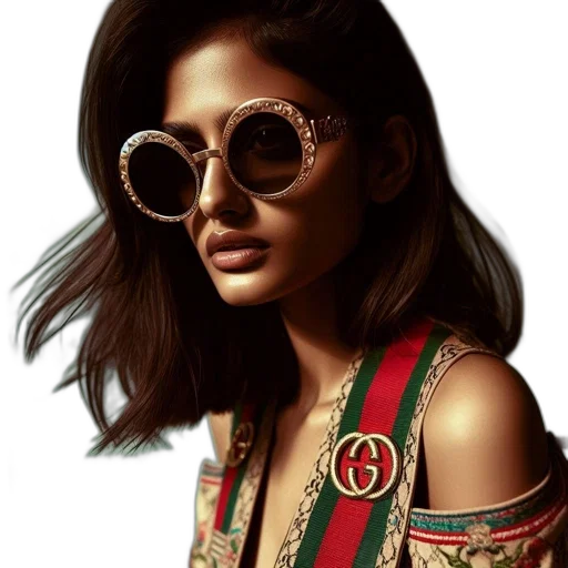 jewelry, hair, face, photorealistic transparent PNG cut-out