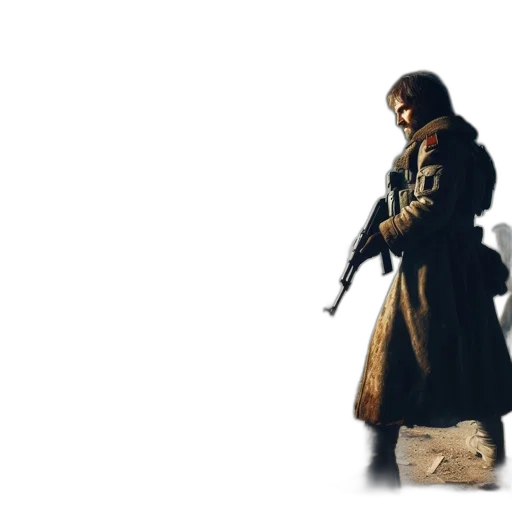 weapon, jacket, sword, concept art transparent PNG cut-out