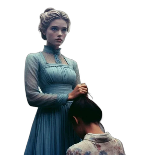 dress, crown, staff, concept art transparent PNG cut-out