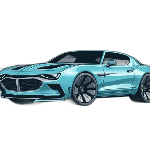 car, concept art, 3d render, photorealistic transparent PNG cut-out