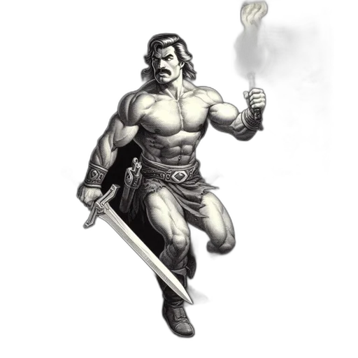 sword, staff, weapon, fantasy art transparent PNG cut-out