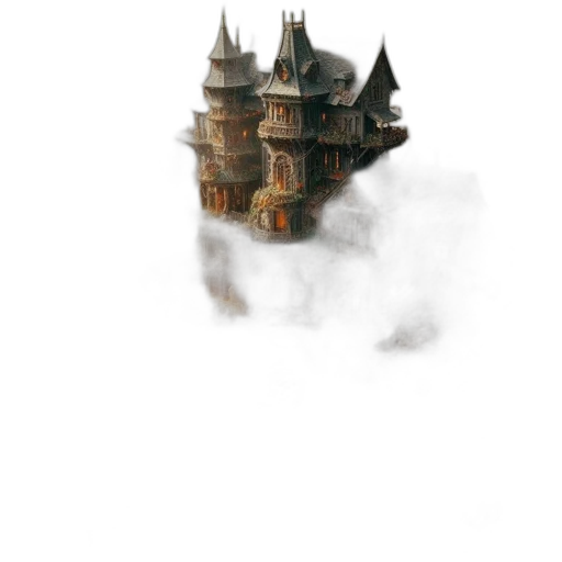building, crown, dragon, staff transparent PNG cut-out