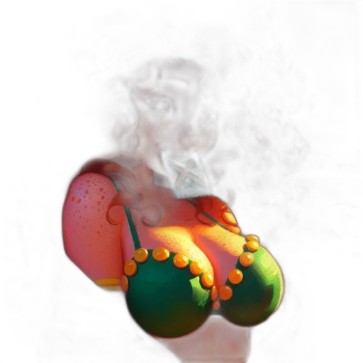 mask, dragon, staff, crown transparent PNG cut-out