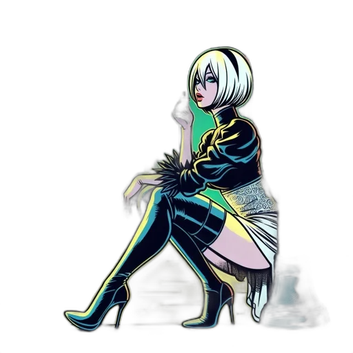dress, robot, jacket, shoes transparent PNG cut-out