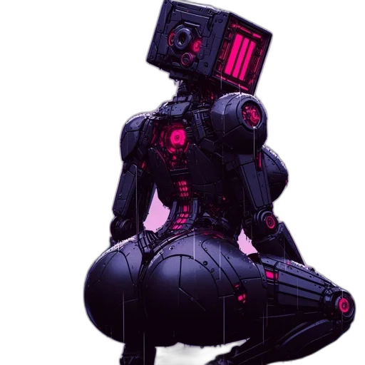 robot, dress, jacket, cyberpunk transparent PNG cut-out