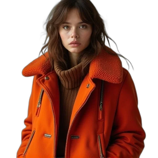 jacket, photorealistic, red, neon transparent PNG cut-out