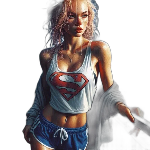 dress, comic book art, fantasy art, photorealistic transparent PNG cut-out