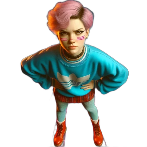 jacket, face, staff, robot transparent PNG cut-out