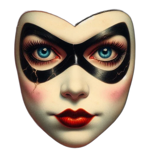 mask, face, jewelry, comic book art transparent PNG cut-out