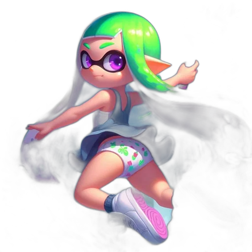 dress, weapon, concept art, vaporwave transparent PNG cut-out