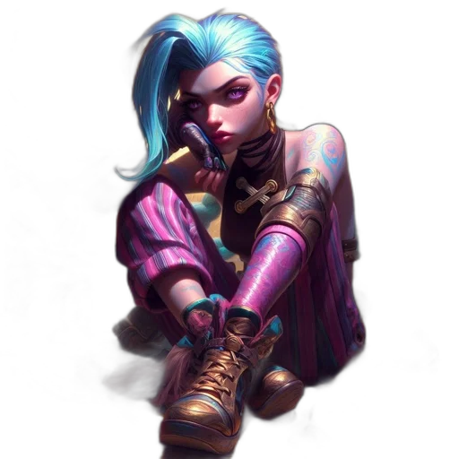 weapon, staff, jacket, cyberpunk transparent PNG cut-out