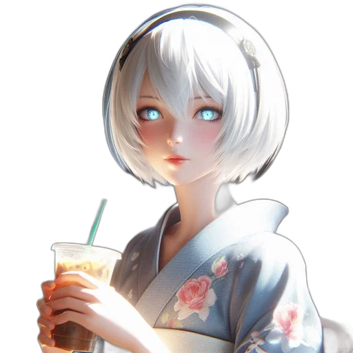 staff, robot, face, flower transparent PNG cut-out