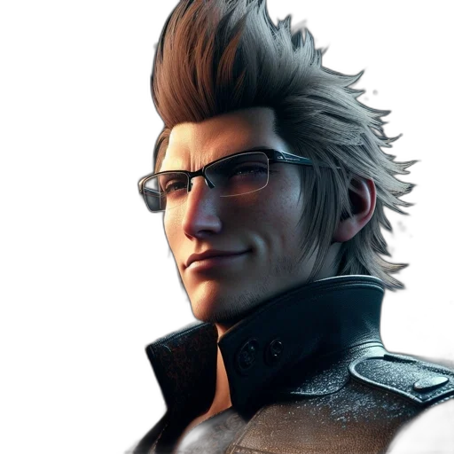face, staff, jacket, hair transparent PNG cut-out