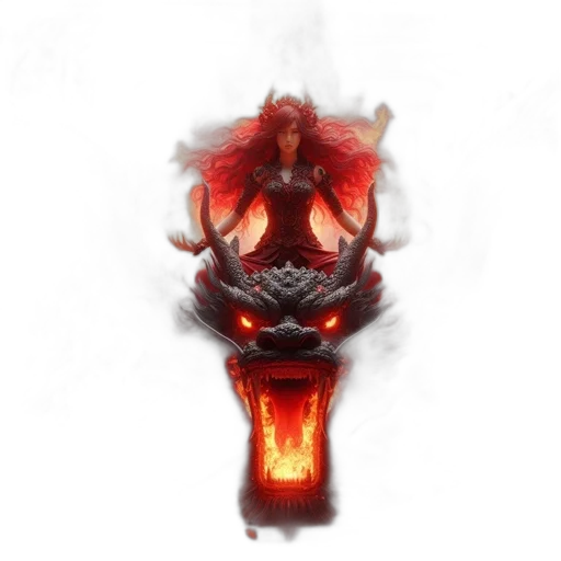 mask, dragon, staff, crown transparent PNG cut-out
