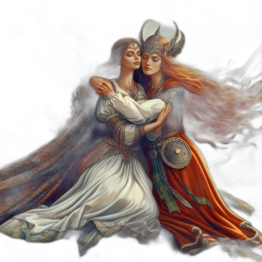 fantasy art, concept art, oil painting, watercolor transparent PNG cut-out