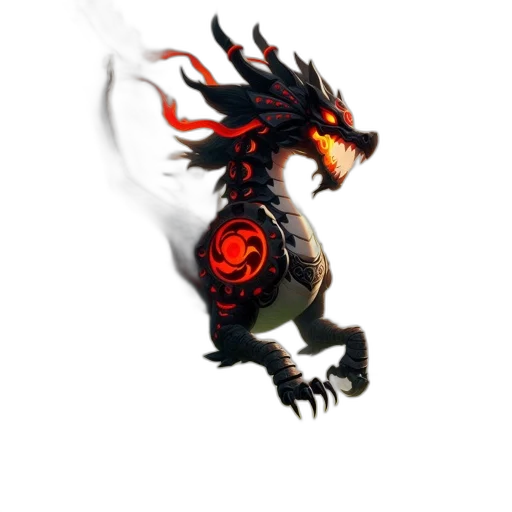 dragon, staff, creature, animal transparent PNG cut-out