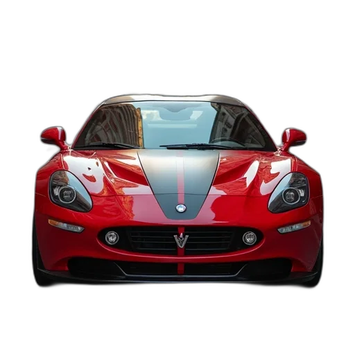 car, 3d render, photorealistic, red transparent PNG cut-out