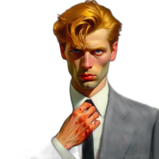 face, staff, jacket, concept art transparent PNG cut-out