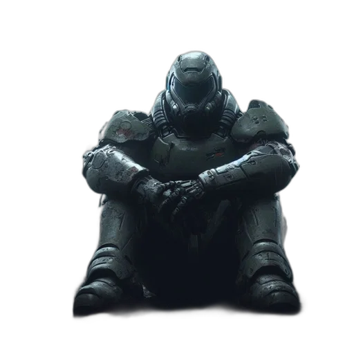 robot, creature, mask, weapon transparent PNG cut-out